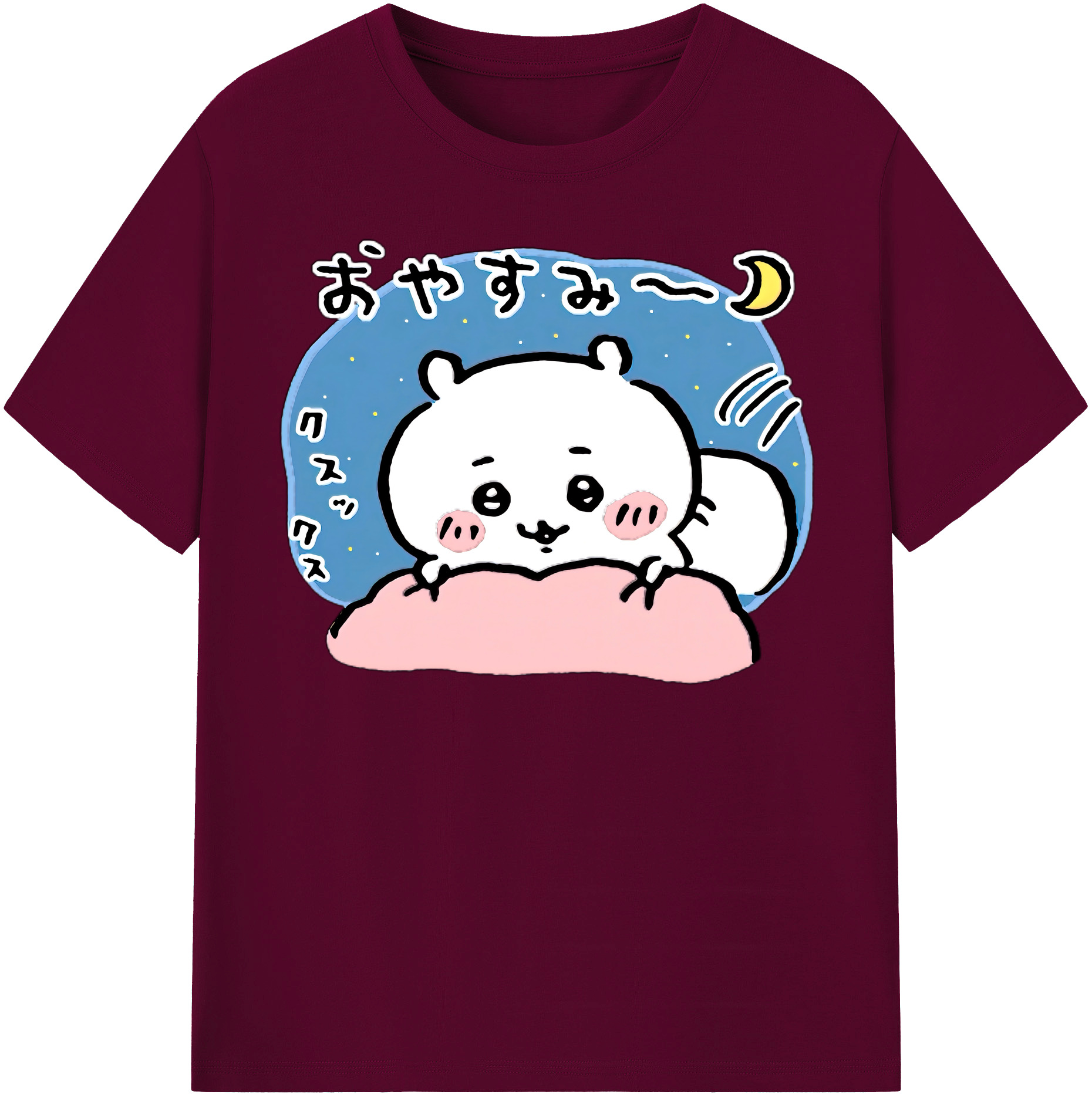 （画像用） ちいかわ ちいかわ Chii-kawa chiikawa レディースカジュアルプリントTシャツ（綿100％）
